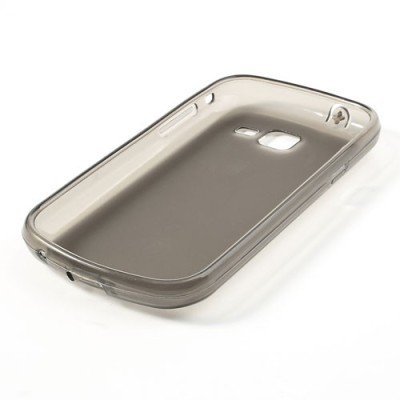 Samsung Galaxy Trend II S7570 kieto silikono tpu skaidrus pilkas dėklas - nugarėlė / Priedai.lt
