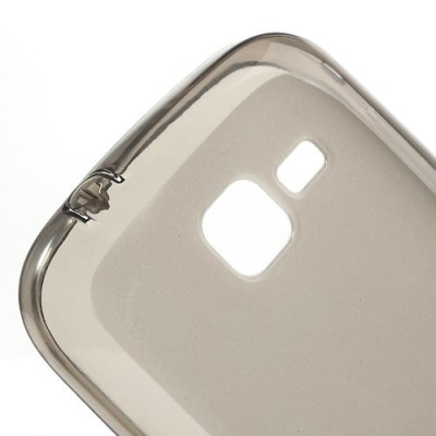 Samsung Galaxy Trend II S7570 kieto silikono tpu skaidrus pilkas dėklas - nugarėlė / Priedai.lt