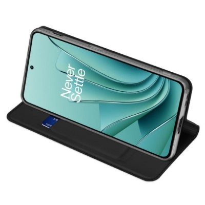 „Dux Ducis“ Skin серии OnePlus Nord 3 чёрный кожаный чехол-книжка | Vacins.lv