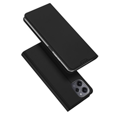 Xiaomi Redmi 12 4G (Redmi 12 5G) „Dux Ducis“ Skin sērijas melns ādas atvērams maciņš | Vacins.lv