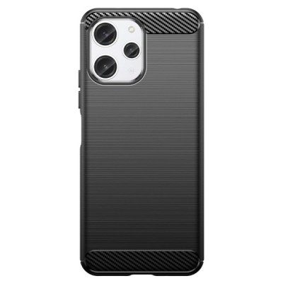 Xiaomi Redmi 12 4G (Redmi 12 5G) „Carbon“ cieta silikona (TPU) melns vāciņš | Vacins.lv