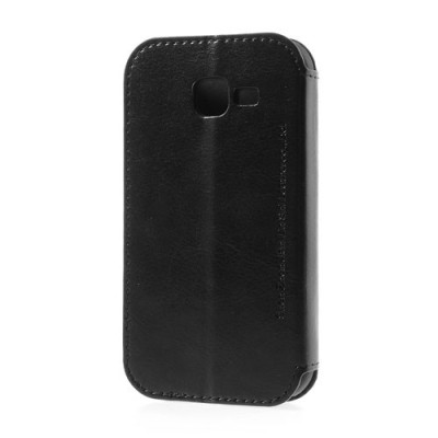 „Jilis“ atvērams ādas melns Samsung Galaxy Trend II S7570 futrālis / Vacins.lv