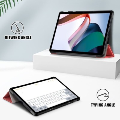 Xiaomi Redmi Pad SE 11" красный кожаный чехол-книжка (складной) | Vacins.lv