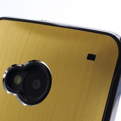 Slīpēta metāla zelts HTC One M7 apvalks / Vacins.lv