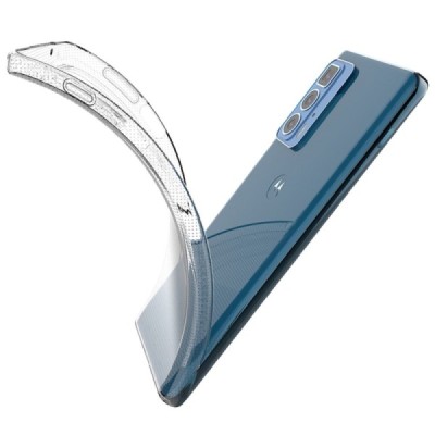 Твердый силиконовый чехол (TPU) для Motorola Edge 20 Pro, прозрачный | Vacins.lv