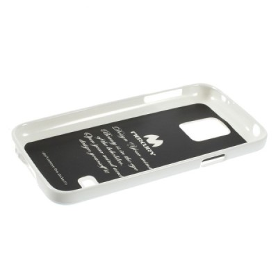 Samsung Galaxy S5 mini G800 Mercury balts cieta silikona (TPU) futrālis / Vacins.lv