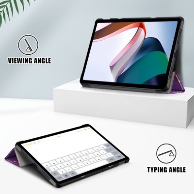 Xiaomi Redmi Pad SE 11" „Cosmo“ цветной кожаный чехол-книжка (складной) | Vacins.lv