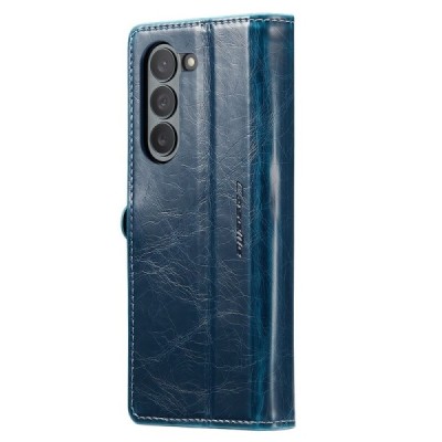 Samsung Galaxy Fold5 5G (SM-F946B) „CaseMe“ открываемый синий кожаный чехол - книжка | Vacins.lv
