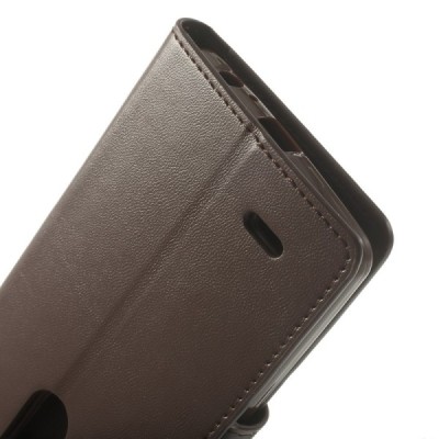 LG G3 Mercury Sonata atvērams brūns ādas futrālis - maciņš / Vacins.lv