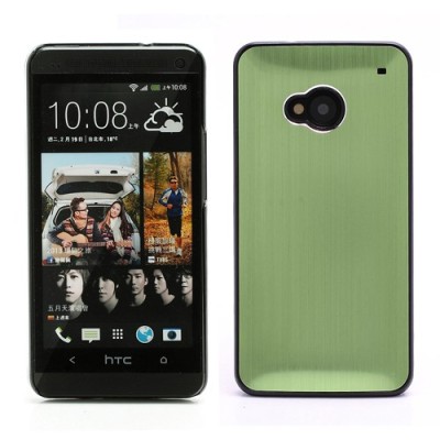 Slīpēta metāla zaļš HTC One M7 apvalks / Vacins.lv
