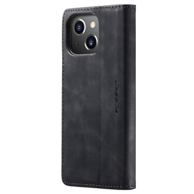 Apple iPhone 15 CaseMe Retro открываемый, чёрного цвета, кожаный чехол – книжка | Vacins.lv