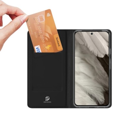 „Dux Ducis“ Skin serijos Google Pixel 8 черный кожаный чехол-книжка | Vacins.lv