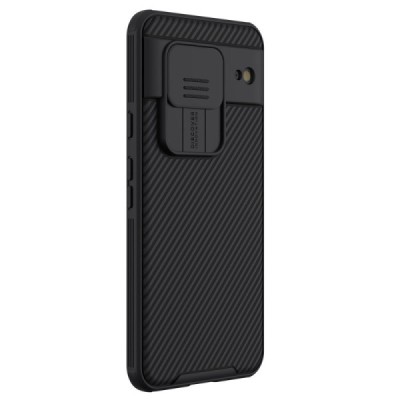 Google Pixel 8 „Nillkin“ CamShield чёрный чехол, задняя часть с защитой камеры | Vacins.lv