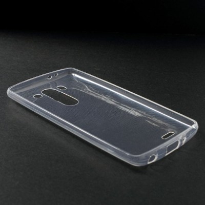 LG G3 S D722 dzidrs (caurspīdīgs) cieta silikona TPU pasaulē planākais apvalks / Vacins.lv