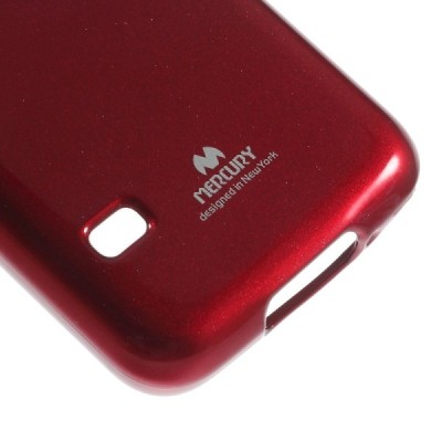 Samsung Galaxy S5 mini G800 Mercury sarkans cieta silikona (TPU) futrālis / Vacins.lv