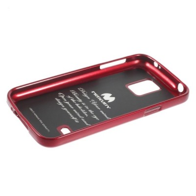 Samsung Galaxy S5 mini G800 Mercury sarkans cieta silikona (TPU) futrālis / Vacins.lv