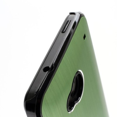 Slīpēta metāla zaļš HTC One M7 apvalks / Vacins.lv