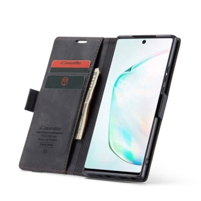 Samsung Galaxy Note10 Lite (N770F) CaseMe Retro открываемый, чёрного цвета, кожаный чехол – книжка | Vacins.lv