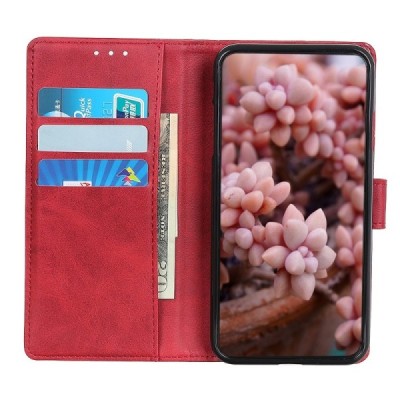 Xiaomi Redmi Note 8T открываемый красный кожаный чехол - книжка | Vacins.lv