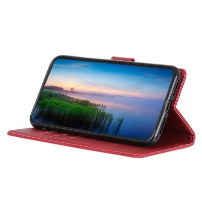 Xiaomi Redmi Note 8T открываемый красный кожаный чехол - книжка | Vacins.lv