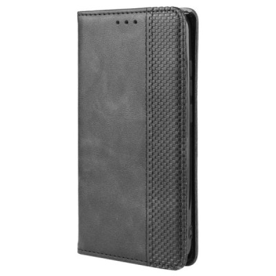Xiaomi Redmi 8 Vintage melns ādas atvērams maciņš ar magnetu | Vacins.lv