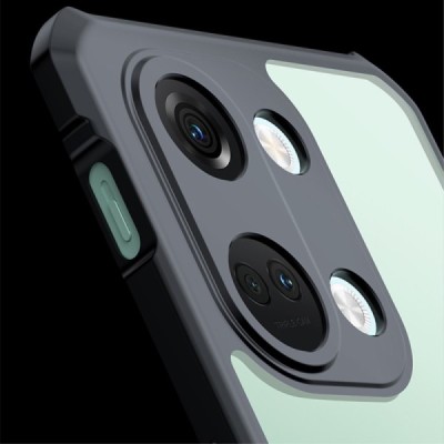 OnePlus Nord 3 „XUNDD“ Прозрачный твердый силиконовый чехол TPU и акрила с черной окантовкой | Vacins.lv