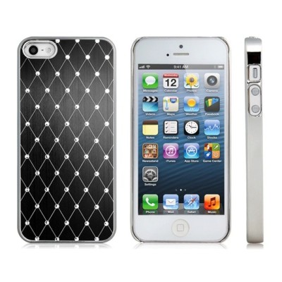 Apple iPhone 5S elegants melns futrālis ar spīduļiem / Vacins.lv