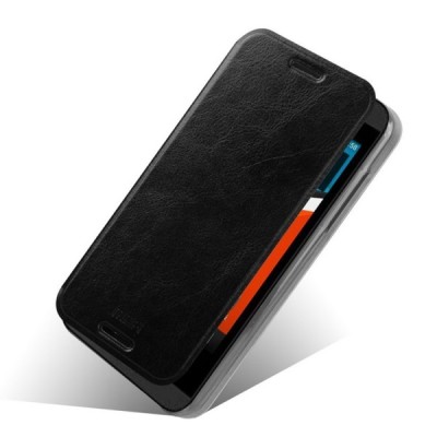 HTC Desire 610 „Mofi“ Rui sērijas melns ādas atvērams futrālis / Vacins.lv