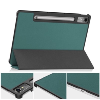 Lenovo Tab P12 12.7" atvēramais zaļš maciņš | Vacins.lv