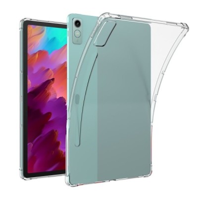 Lenovo Tab P12 12.7" pastiprinātas aizsardzības cieta silikona (TPU) dzidrs apvalks | Vacins.lv