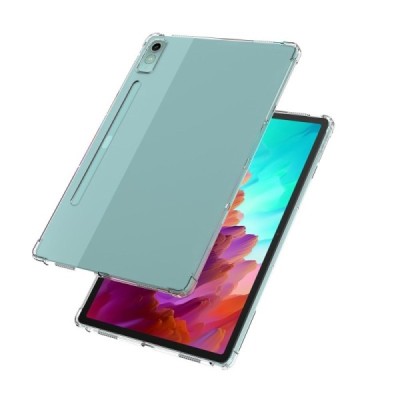 Lenovo Tab P12 12.7" pastiprinātas aizsardzības cieta silikona (TPU) dzidrs apvalks | Vacins.lv