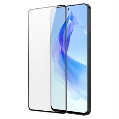 Huawei Honor 90 Lite (X50i) „Dux Ducis“ 9H Tempered Glass усиленная защита, черное защитное стекло с полным покрытием 2.5D | Vac