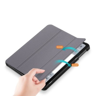 Huawei MatePad SE 10.4'' серый кожаный чехол-книжка (складной) | Vacins.lv