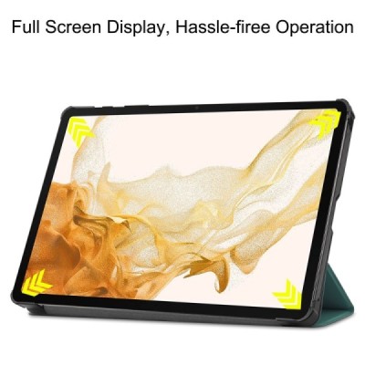 Samsung Galaxy Tab S10+, S9+, S9 FE+ atvēramais zaļš maciņš | Vacins.lv