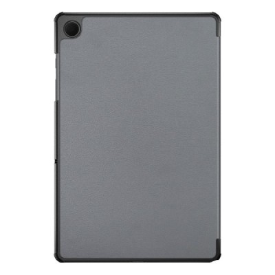Samsung Galaxy Tab A11+ / A9+ серый кожаный чехол-книжка (складной) | Vacins.lv