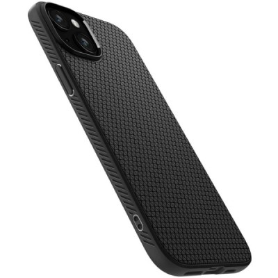 „Spigen“ Liquid Air Apple iPhone 15 чёрный твердый силиконовый чехол | Vacins.lv