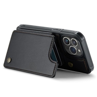 Apple iPhone 15 Pro Max „CaseMe“ Wallet чёрный чехол | Vacins.lv