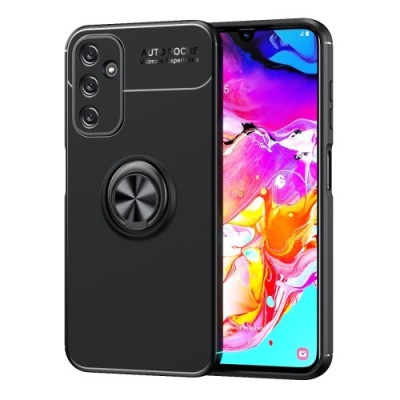 Samsung Galaxy A25 (SM-A256) „FOCUS“ Kickstand (TPU) твердый силиконовый чехол - чёрный | Vacins.lv