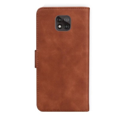 Motorola Moto G Power (2021) открываемый коричневый кожаный чехол - книжка | Vacins.lv