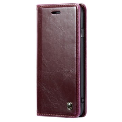 Apple iPhone 7 Plus „CaseMe“ Leather открываемый,бордового цвета, кожаный чехол – книжка | Vacins.lv