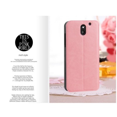 HTC Desire 610 „Mofi“ Rui sērijas rozs ādas atvērams futrālis / Vacins.lv