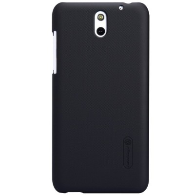 HTC Desire 610 Nillkin Frosted Shield melns plastmasas futrālis + ekrāna aizsargplēve / Vacins.lv