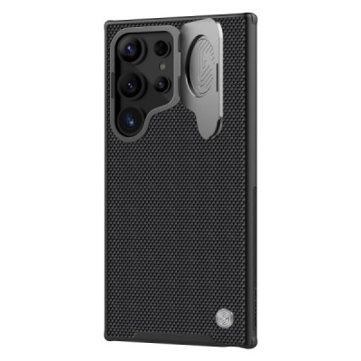 Samsung Galaxy S24 Ultra (SM-S928) „Nillkin“ CamShield Textured Prop чёрный чехол с защитной крышкой для камеры | Vacins.lv