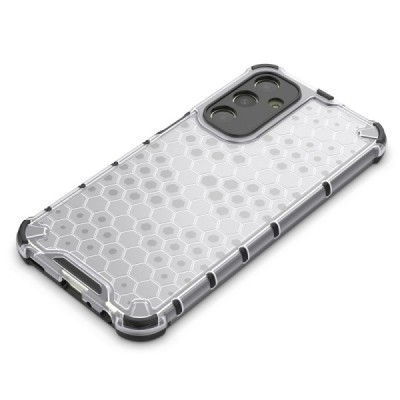Honeycomb усиленная защита Samsung Galaxy A25 (SM-A256) прозрачный твердый силикон (TPU) и пластиковый корпус | Vacins.lv