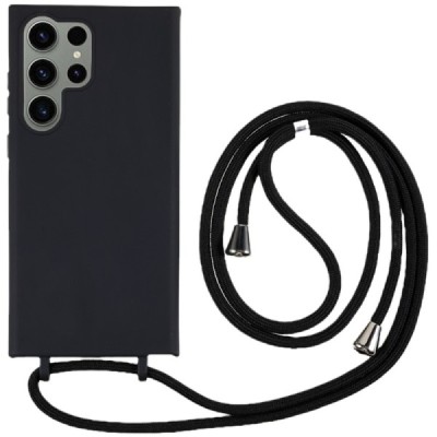 Samsung Galaxy S24 Ultra (SM-S928) Strap твердый силиконовый чехол из TPU чёрного цвета | Vacins.lv
