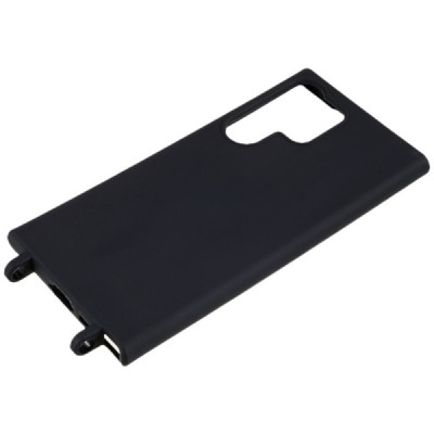 Samsung Galaxy S24 Ultra (SM-S928) Strap твердый силиконовый чехол из TPU чёрного цвета | Vacins.lv