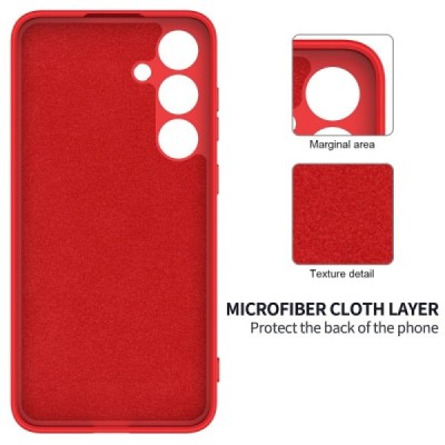 Samsung Galaxy S24 (SM-S921) Shell (TPU) твердый силиконовый чехол - красный | Vacins.lv