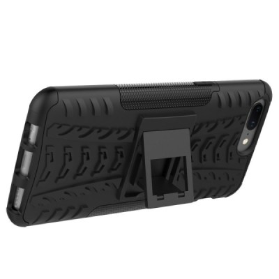 OnePlus 5 „Kickstand“ pastiprinātas aizsardzības melns apvalks | Vacins.lv
