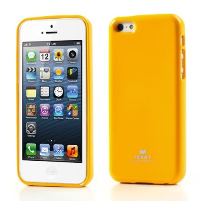 Apple iPhone 5C Mercury Color dzeltens cieta silikona (TPU) futrālis / Vacins.lv