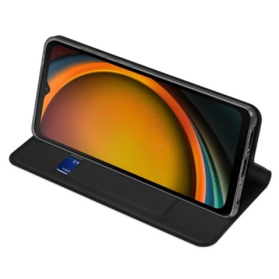 „Dux Ducis“ Skin серии Samsung Galaxy Xcover 7 (G556B) чёрный кожаный чехол-книжка | Vacins.lv